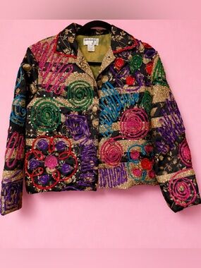 ANAGE JACKET COAT Women's Bolero Bull Fighter Jazz Vintage Retro Crop 80's Funky